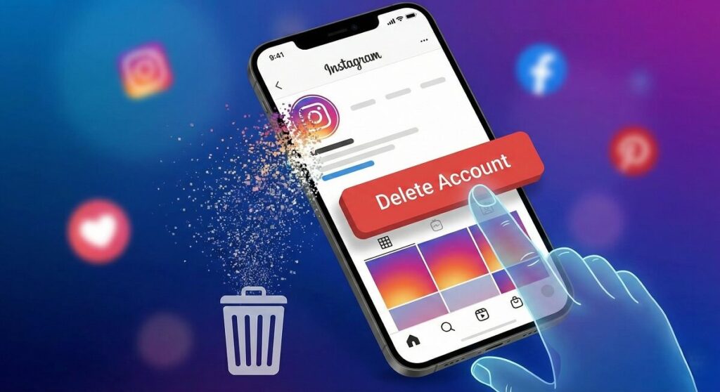 How to delete an instagram account