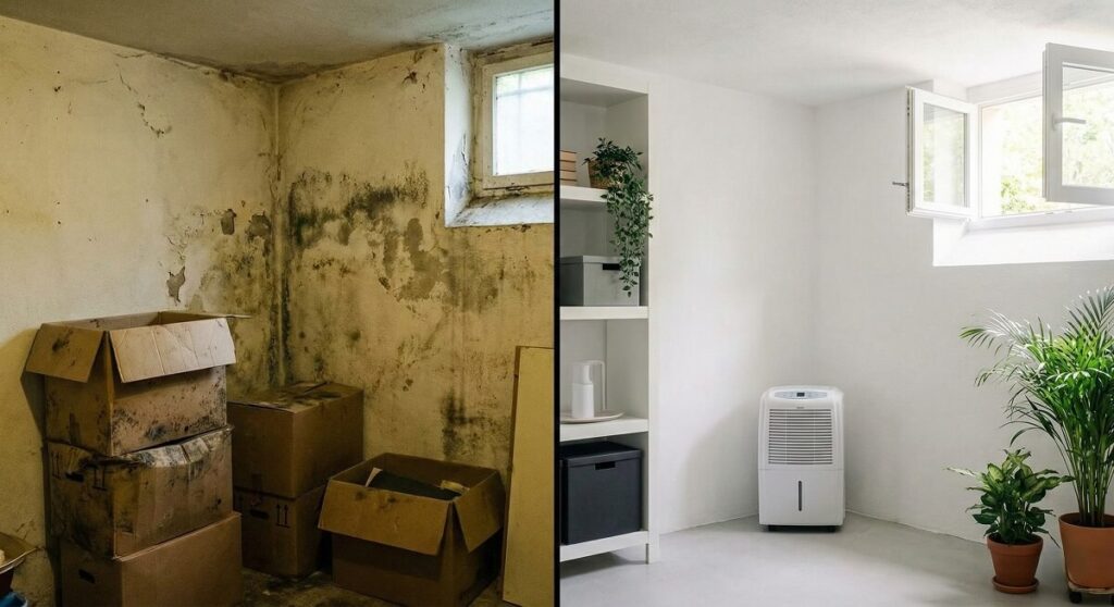 How to get rid of musty smell in basement