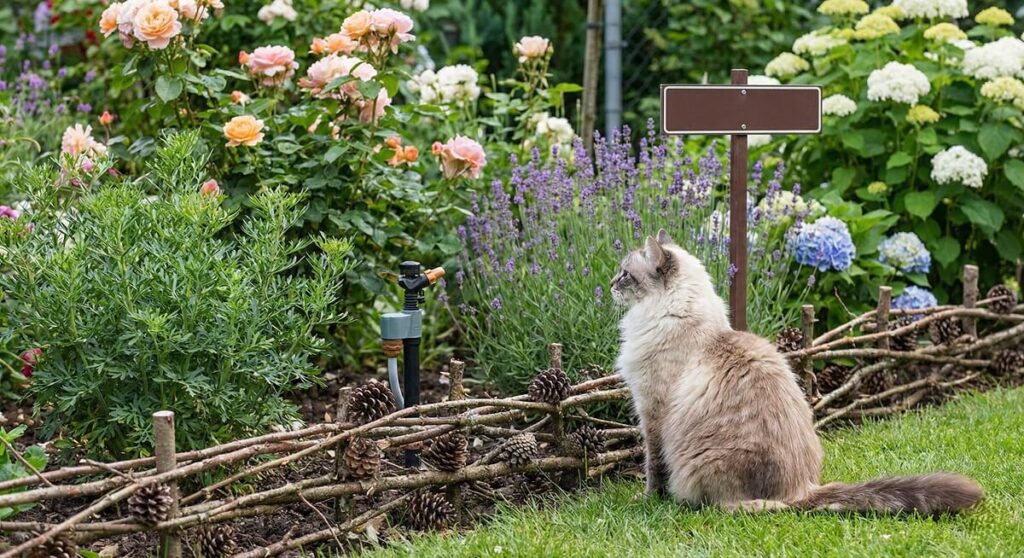 How to keep cats out of a flower garden