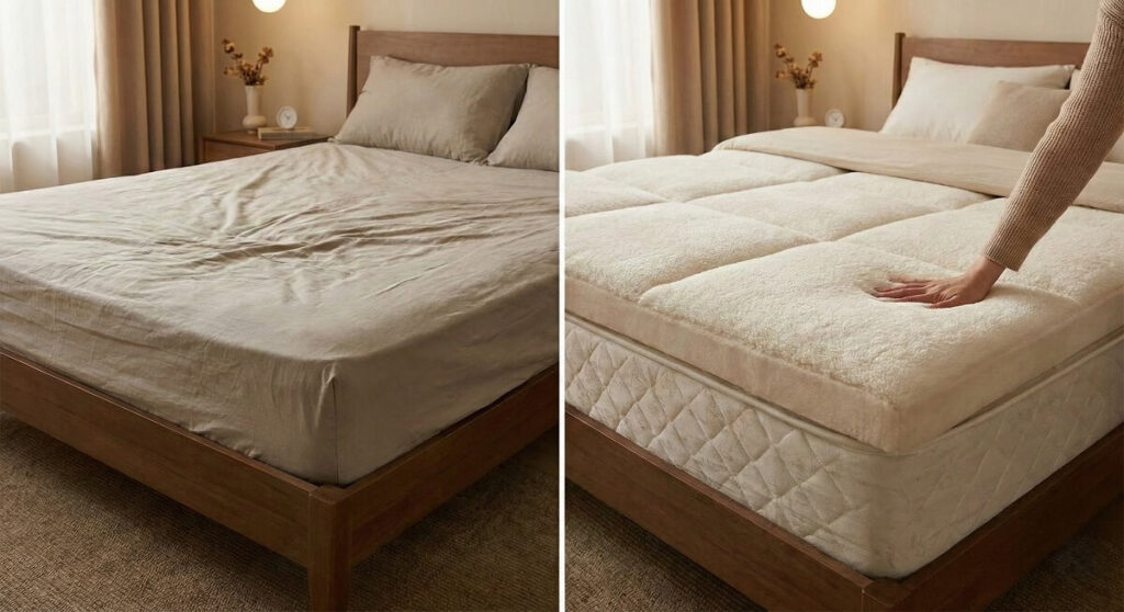 Mattress topper for sagging mattress