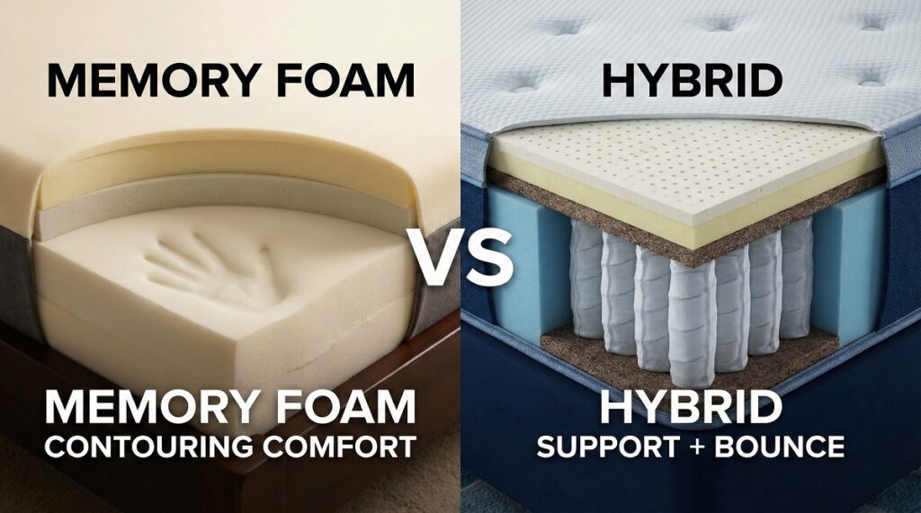 Memory Foam vs Hybrid Mattress