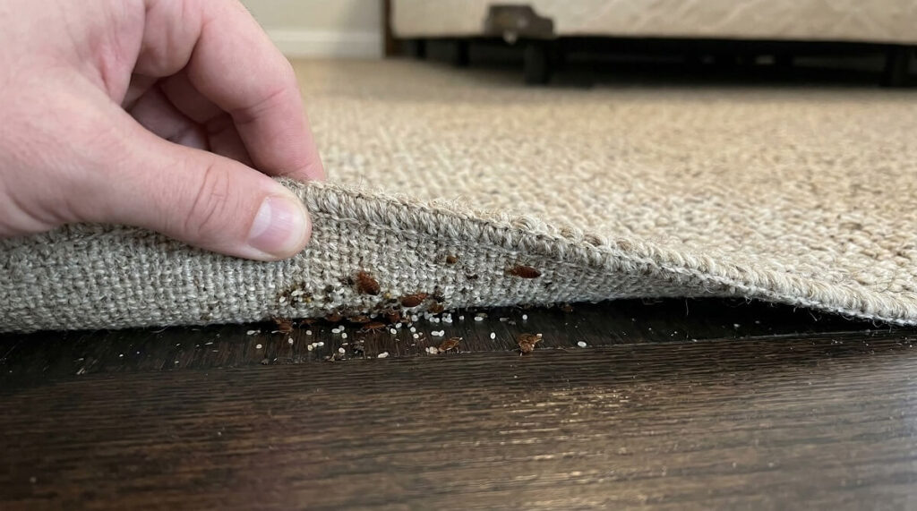 Do bed bugs live in carpet?