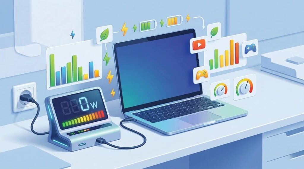 How many watts does a laptop use? How many watts does a laptop use?