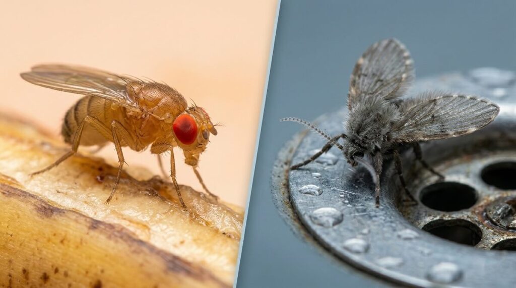 Fruit Flies vs Drain Flies